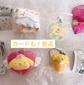 미개봉 산리오 폼폼푸딩 캡슐 토이 4개 & 카드 2장 세트!