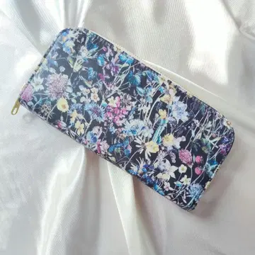 핸드메이드 장지갑 (특 사이즈 용량 많음) 리버티 와일드플라워