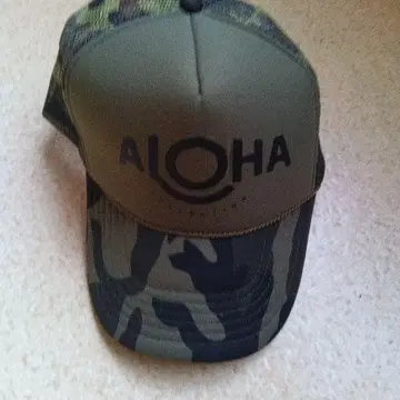 새상품 알로하 컬렉션 하와이안항공 메쉬 캡 카모 패턴