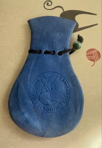 캥거루 금 주머니 럭키 파우치 파란 가죽 코인 케이스 동전 지갑