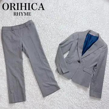 새상품급 오리히카 라임 팬츠 수트 셋업 하운드투스 체크 패턴