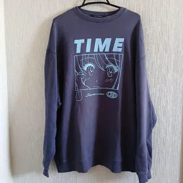 가격 인하 캔디스트리퍼 프린트 빅 맨투맨 네이비 컬러