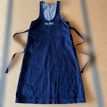 핑크하우스 오버롤 스커트 블루 데님 PINK HOUSE