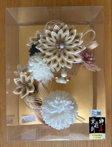 성인식 후리소데용 머리 장식 꽃 모티브