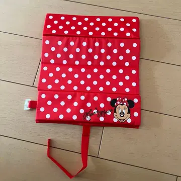 미니 마우스 물방울 패턴 방석형 돗자리