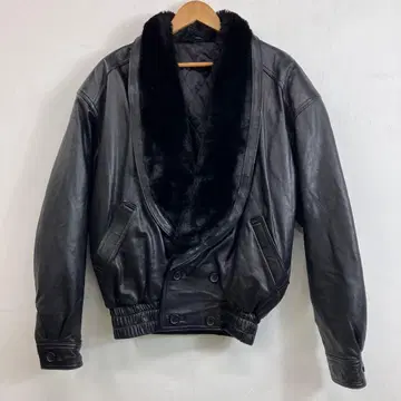 90s SHABNY 숄카라 더블 가죽 자켓 VINTAGE