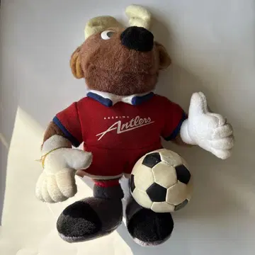 가시마 앤틀러스 시카오 군 봉제 인형 축구공 포함