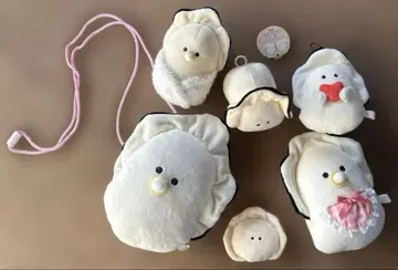 동글동글 눈망울의 생굴 외출 파우치 봉제 인형 호타테짱 일괄