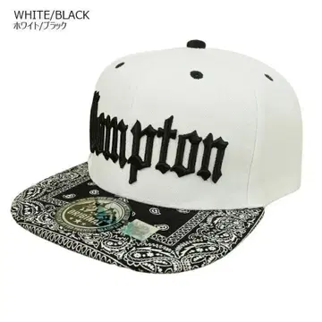 새상품 compton 화이트 컴프턴 페이즐리 스냅백 캡 모자 자수 치카노