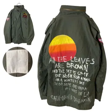 USA제 롤랜드 리 크리에이트 빅 프린트 디자인 밀리터리 자켓