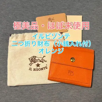 [ 컨디션 최상 ] 일비종떼 접이식 지갑 동전 지갑 포함 지갑 오렌지