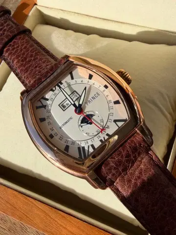 PRINCE 자동 와인딩 손목시계 핑크 골드