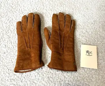 일비종떼 천연 가죽 스웨이드 그로브 장갑 브라운