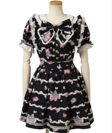 리즈리사 creamy Berry 패턴 원피스