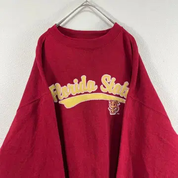 00s Y2K 칼리지 맨투맨 자수 버건디