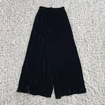 스티븐 앨런 벨벳 와이드 팬츠 벨로아 실크 혼방