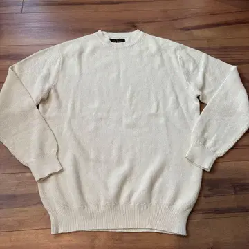 빔즈플러스 코튼 실크 피케 9게이지 니트 화이트 M