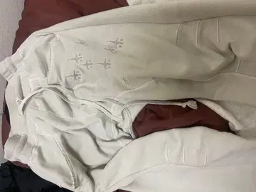 Catalyst 화이트 조거 팬츠 자수 로고