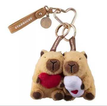 대만 스타벅스 발렌타인 카피바라 키링 해외 스벅 2개