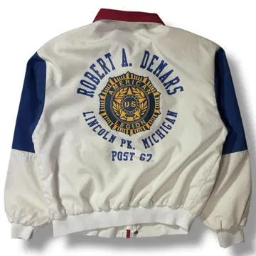 90s USA제 구제 의류 실물 아메리칸 레기온 퇴역군인 블루종 자켓