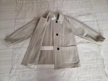 MHL. 마가렛 하우엘 울 코튼 코트 아이보리