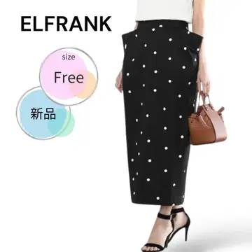새상품 ELFRANK 엘프랭크 도트 코쿤 스커트 디자인 세탁 가능