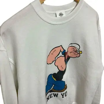 GOODWEAR 뽀빠이 맨투맨 M 화이트