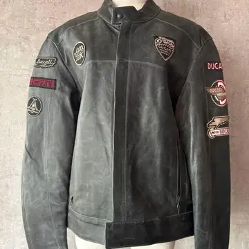 Ducati 블랙 가죽 자켓 이탈리아제