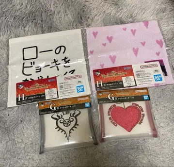 원피스 제일복권 로우 코라손 메쉬 파우치 타월 모듬 손수건