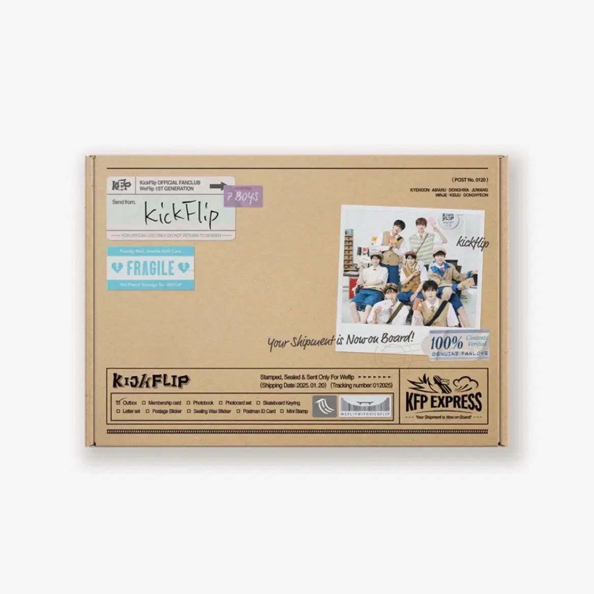 KickFlip FC KIT 本国 韓国 1期 ファンクラブ キット 未開封 Kickflip Official Fan Club Weflip 1st Generation Kit Unopened