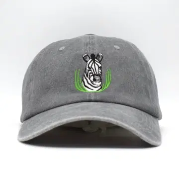 새상품 오리지널 자수 베이스볼 캡 얼룩말 제브라 애니멀