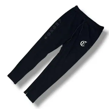 CRONOS 크로노스 조거 팬츠 범자 로고 디자인 블랙 스트레치