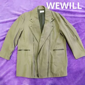 WEWILL 위윌 지퍼 디자인 더블 라이더스 코트 3