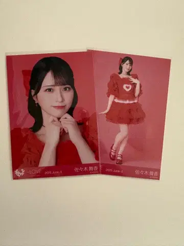 이코럽 브로마이드 사사키 마이카 특별히, 빨간색 의상