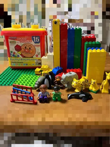 호빵맨 첫 블록과 LEGO 듀플로 동물원 세트