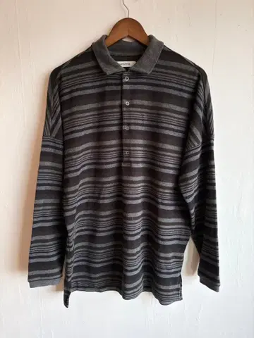 논네이티브 보더 니트 긴팔 피케 셔츠 1 nonnative