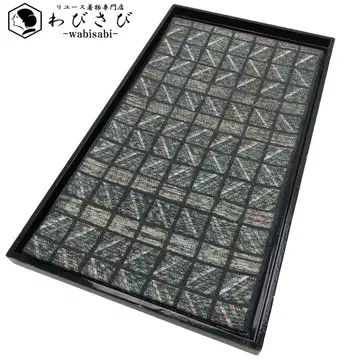 후쿠로 오비 격자 무늬 사각 무늬 금은사 O-5958