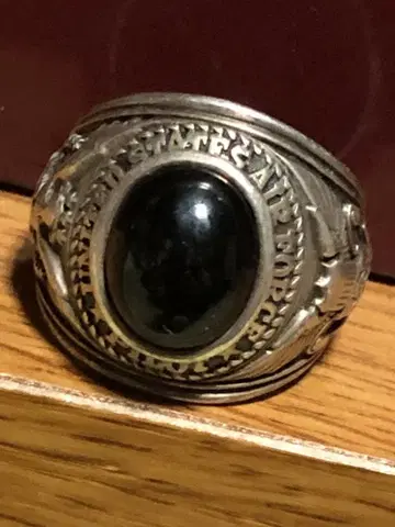 US AIR FORCE 925 실버 반지 칼리지 19호 흑석