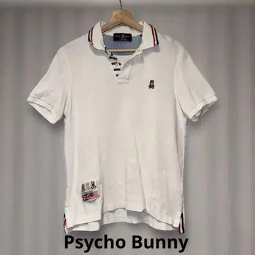 새상품급 Psycho Bunny 피케 셔츠 화이트 L a2