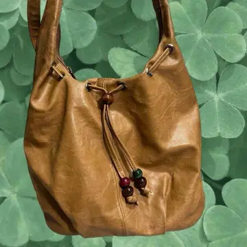 00s 모리걸 히피 에스닉 카멜 백 archive 가죽