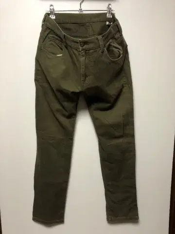 SILAS 치노 팬츠 스트레치 소재 카키색 일본제 사이즈 34