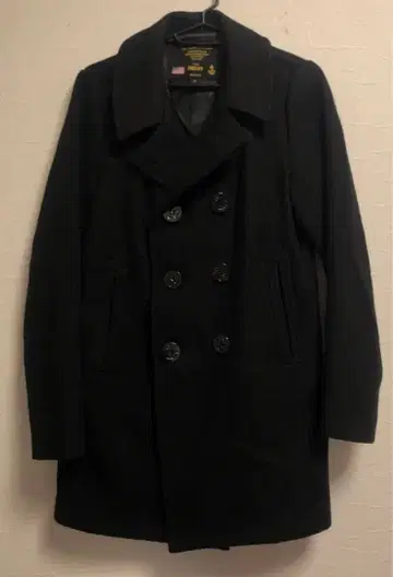 울 더블 브레스트 피 코트 FIDELITY 피델리티 USA제