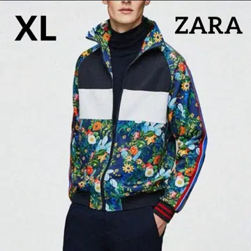 새상품급 ZARA 자라 꽃무늬 트랙 자켓 저지 XL