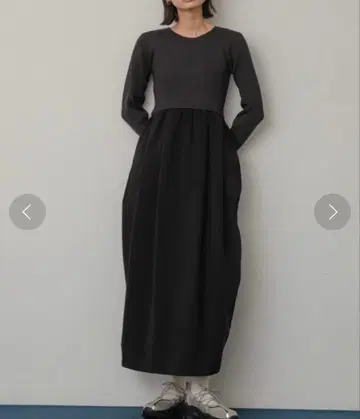 도킹 코쿤 원피스 니트 롱