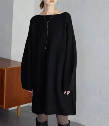 슬로브 이에나 파인 울 니트 미니 원피스