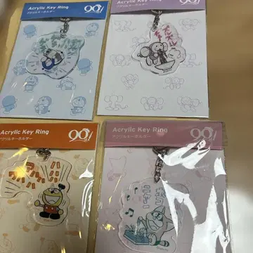 4개 도라에몽 친푸이 코로스케 포코냥 아크릴 키링