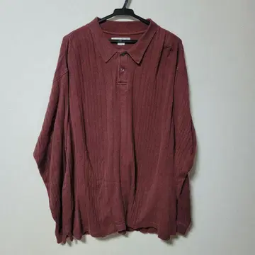 GEOFFREY BEENE 제프리 빈 긴팔 피케 셔츠 빨간색 90s