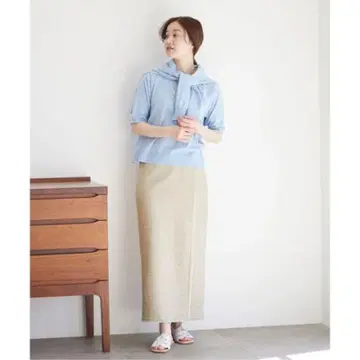 컨디션 최상 이에나 IENA 트위드 타이트 스커트 40 베이지