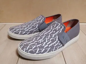 아르마니 익스체인지 총 로고 슬립온 26.0cm