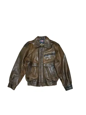 NANKAI 난카이 브라운 가죽 자켓 짙은 색상